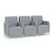 Lesro Siena Lounge Reception 3 Seat Tandem Seating, Brushed Steel, RS Fog Upholstery SN3103 - alternate 1
